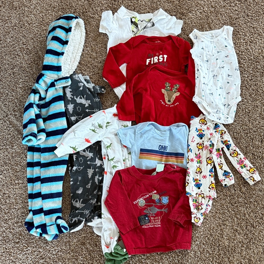 Red and Blue Kids One Piece Set